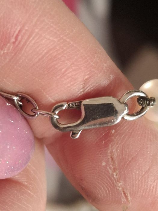 Брэндовое колье фирма Misaki натуральный жемчуг и серебро.НОВАЯ