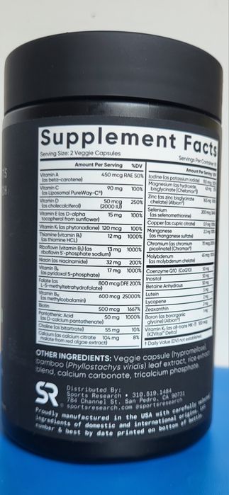 Multi vitamin vitaminlar jamlanmasi hozirda eng zo'r brend firma badla
