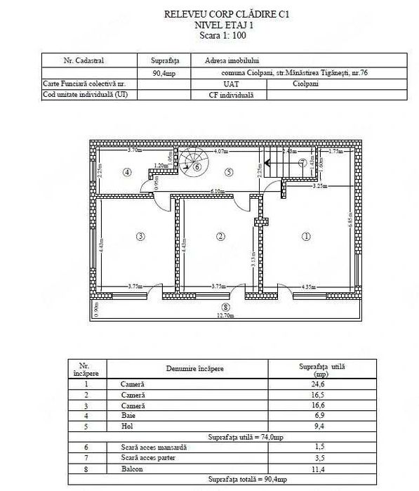 casa ciolpani 447m2 util P+1+M include terasa P 40m2 terasa M 31m2 garaj144m2