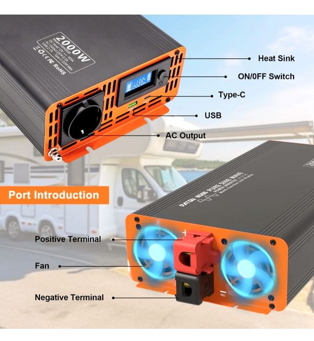 Inverter sinus pur 2000w 12v