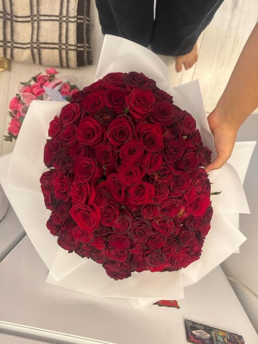101 красная роза