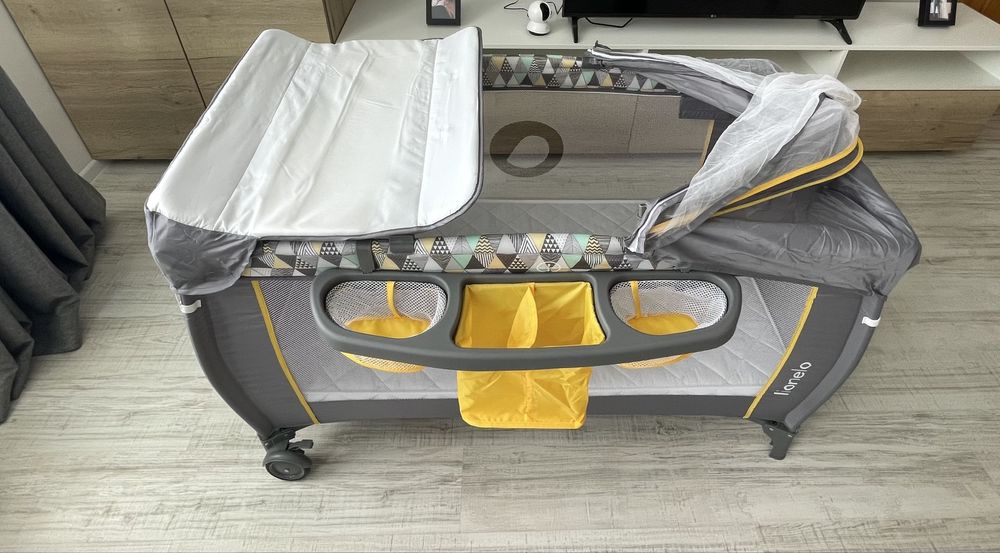 Patuț pliant Lionelo Sven Plus + Saltea (Neutilizat)