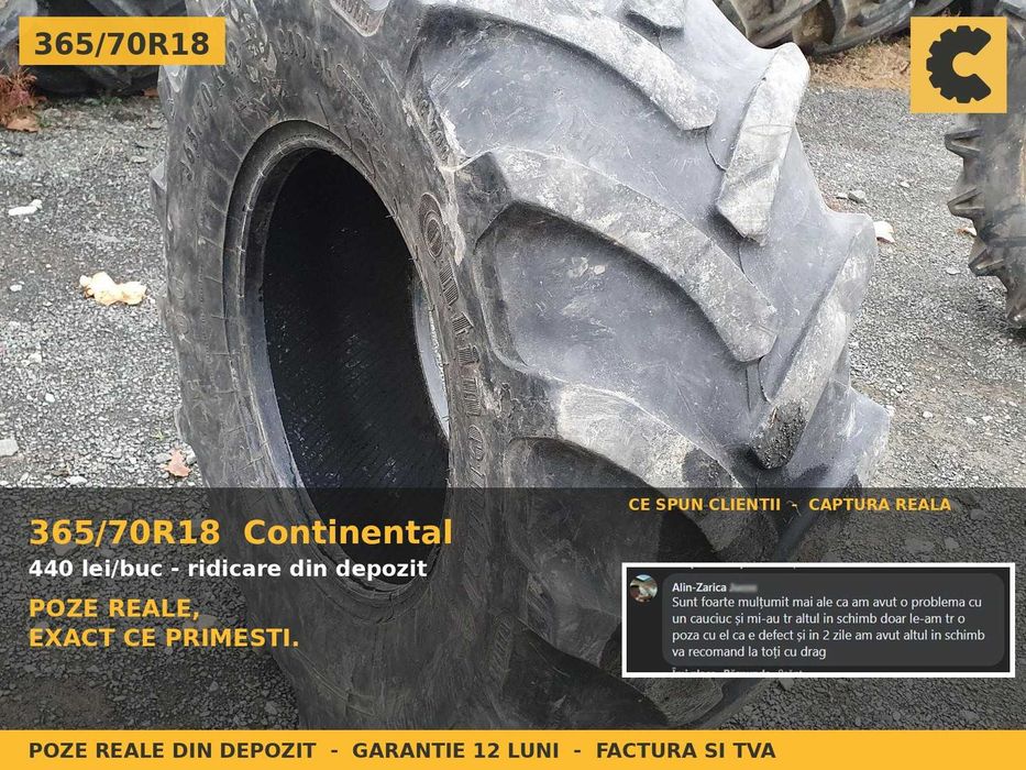 Cauciucuri 365/70R18 365/70 R18 36570R18 Continental ANVELOPE Telescopic Manitou JCB Buldoexcavator Incarcator SH GARANTIE Factura TVA Livrare
