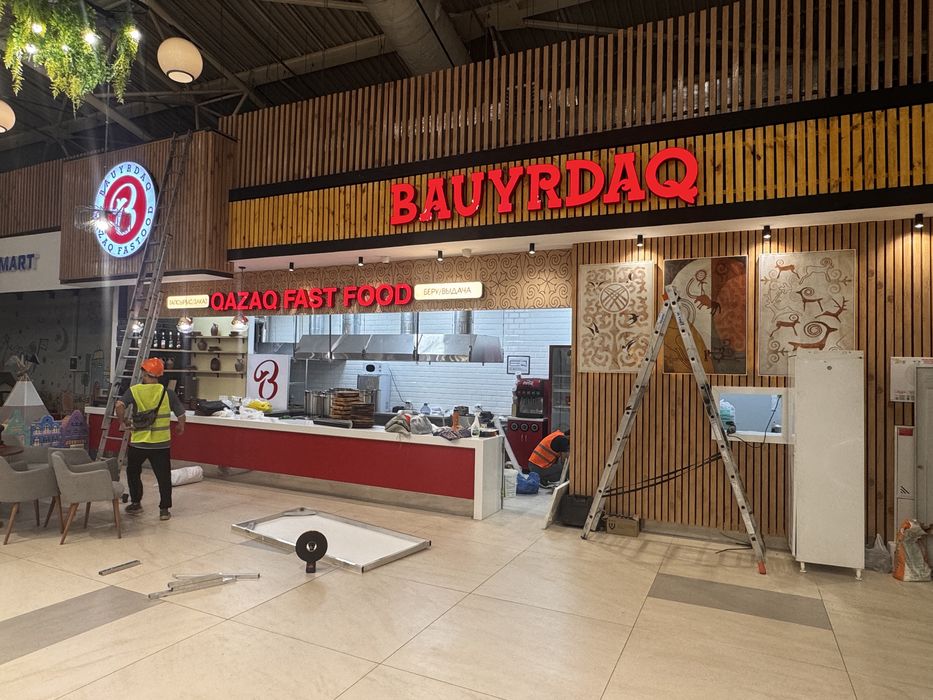 Наружная реклама Алматы, объемные буквы, лайтбоксы, неон