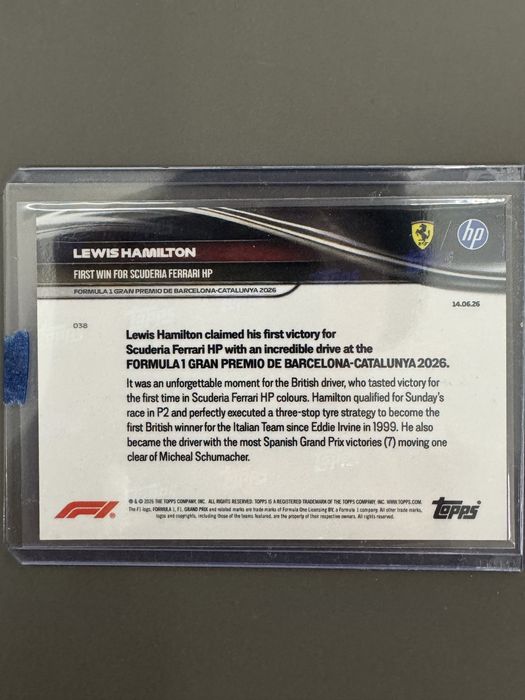 Lewis Hamilton Topps First F1 Win with Ferrari 14.06.26