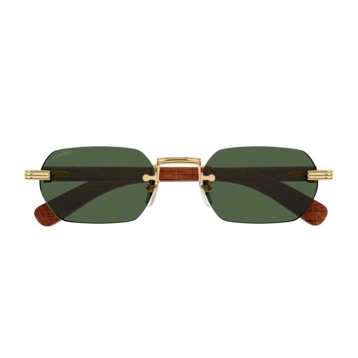 Слънчеви очила Cartier CT0362S Дървена размка Brown