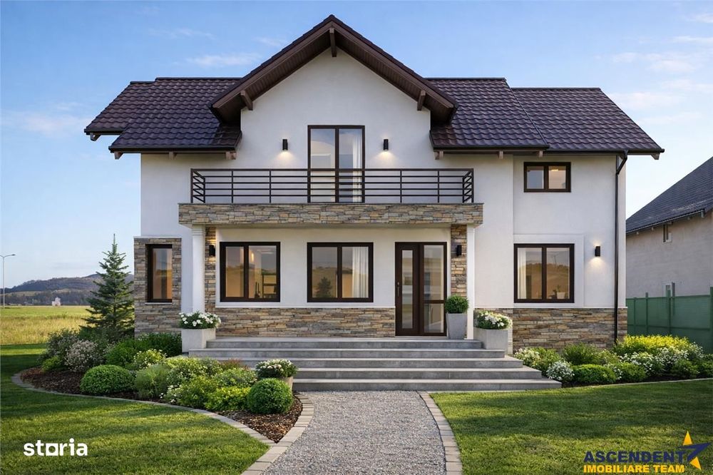 Casa eleganta pe 2 nivele, la 15 minute de Brasov, DJ 112A, finalizata