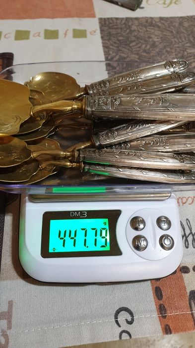 Комплект антични френски сребърни лъжици Минерва