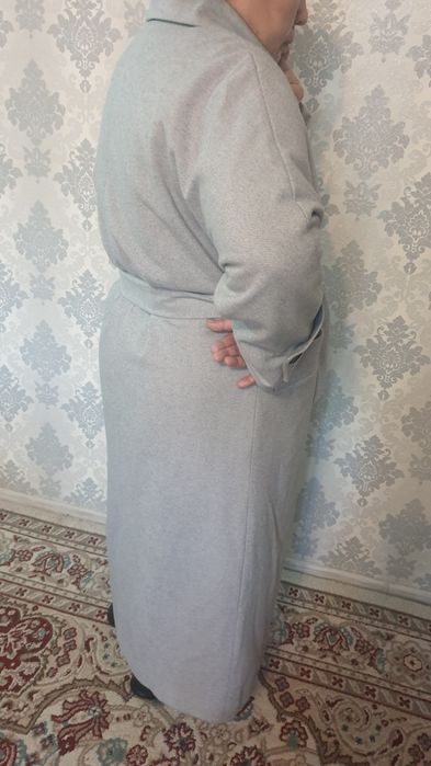 Женское серое пальто