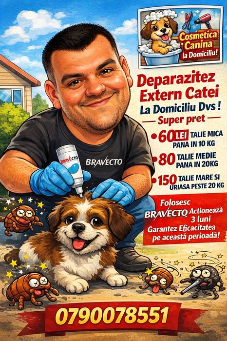 Super OFERTA Cosmetica Canina la domiciliu-frizer canin-tund caini