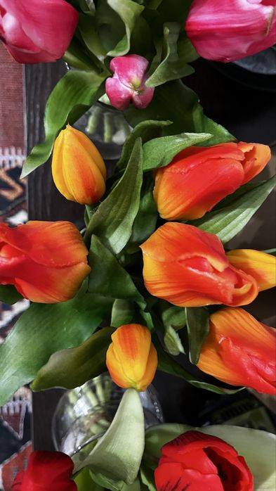 Искусственный букетик 30см с вазой