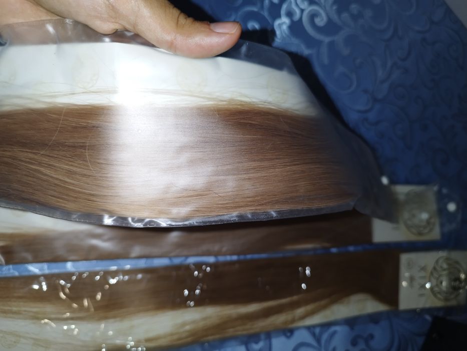 Нови естествена коса екстеншън на лента  3 х 25 гр х 60 см