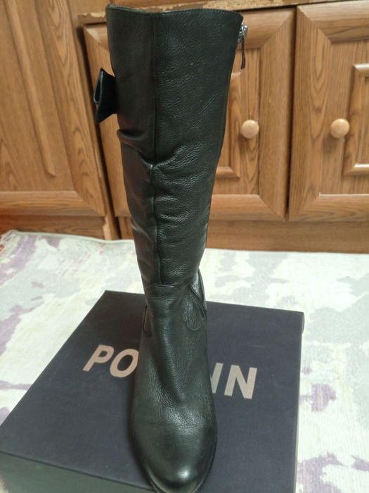 Сапоги кожаные зимние