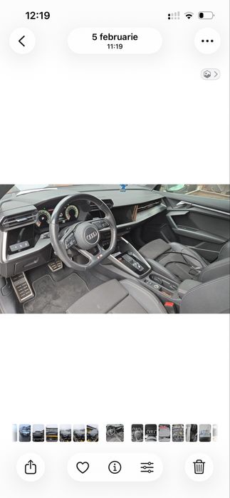 Plansa bord cu airbaguri si centuri audi A3 8 Y an 2022