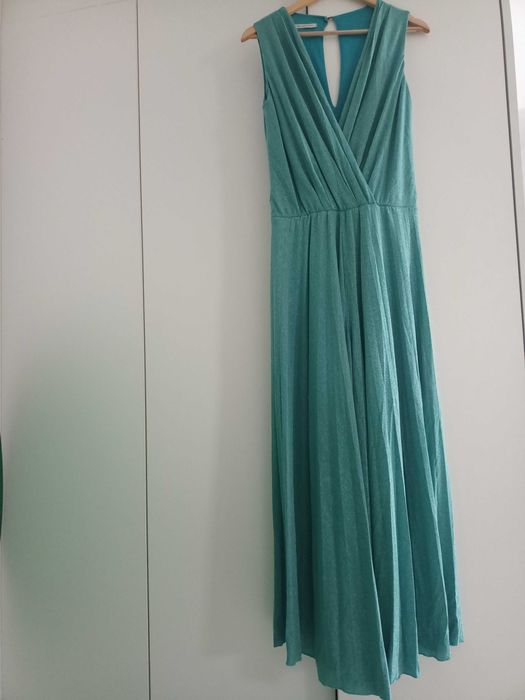 Salopetă stil rochie turcoaz M o piesă rară