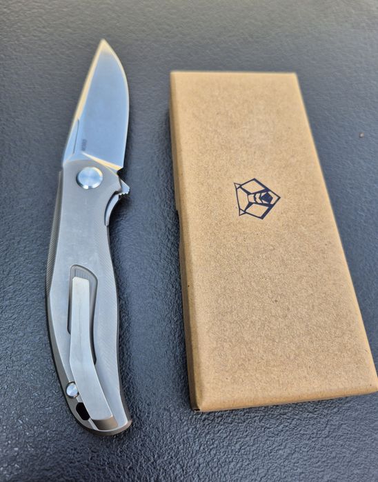 Сгъваем нож SHIROGOROV модел 2025г,стомана М390,титаниева дръжка,SH203