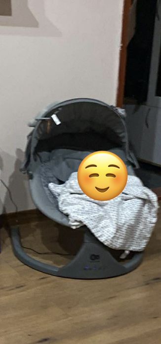 Електрическа люлка и шезлонг Kinderkraft - Lumi 2, Dark grey