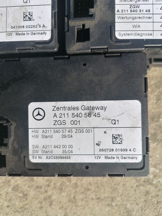 Zentrales gateway модул за Mercedes W211 W219 W164 W251 X164 W221 W216 ZGW