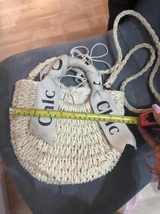 Плетена мини чанта