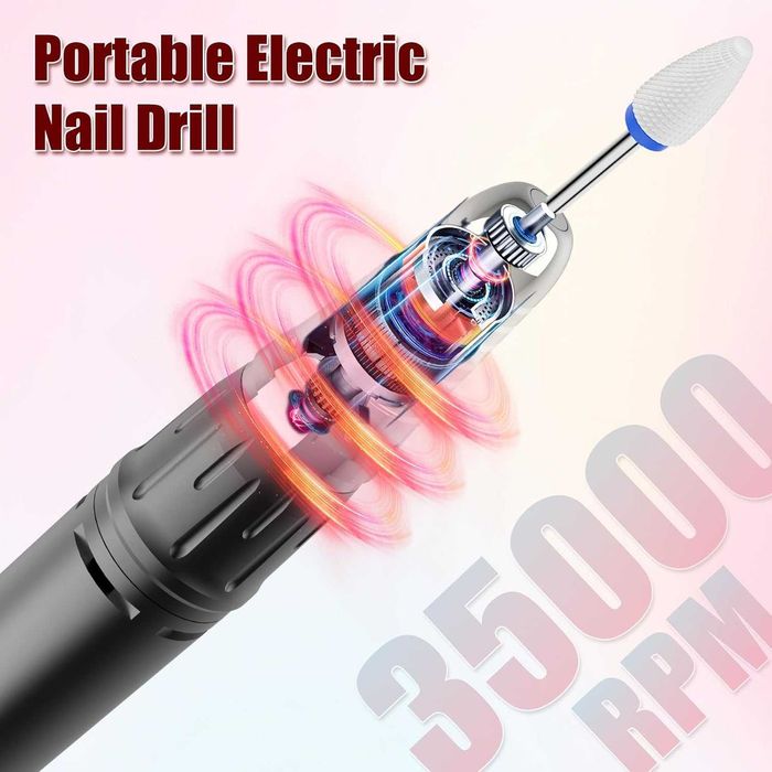 Пила за нокти акумулаторна комплект с аксесоари DMJ140