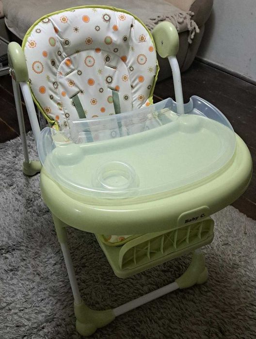 IMPECABIL-poate fi facut CADOU, Scaun masa,Baby Care,5 trepte inaltime