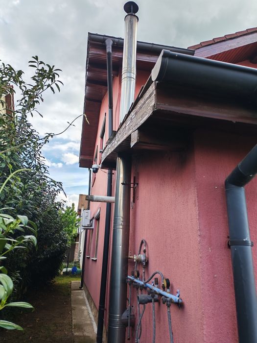 Vand centrală pe peleti Lydia Compact Plus 25 kW+cos inox de 4.5 metri inaltime+aspirator centrală cadou.