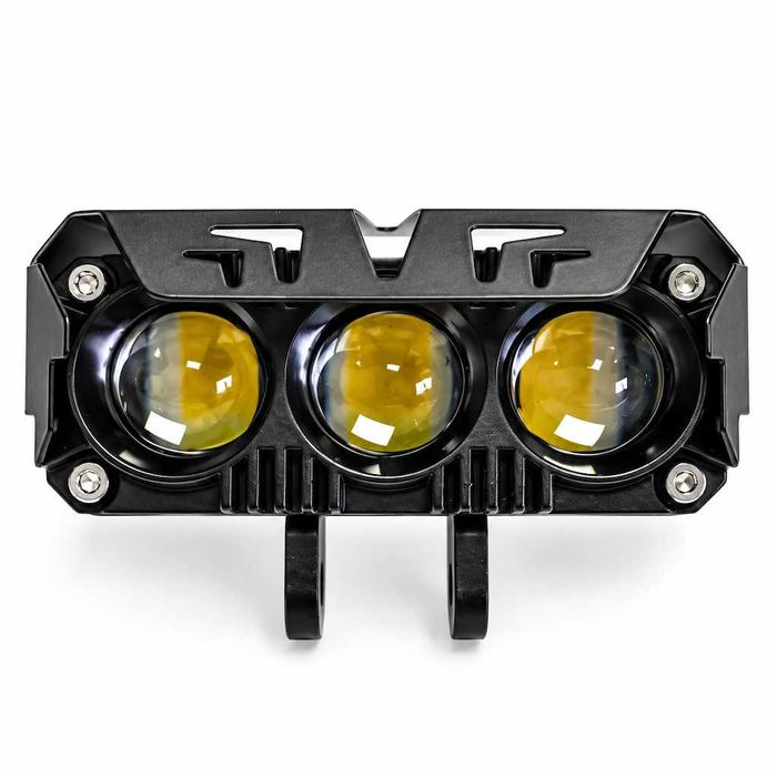 Универсални 3 LED Халогени за Кола/Мотор 12-24V - БЯЛО/ЖЪЛТО