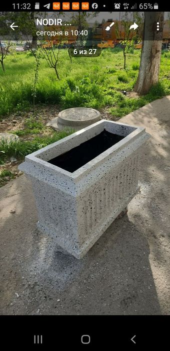 Гул тувак, вазоны, горшки, кашпо из крашенного бетона