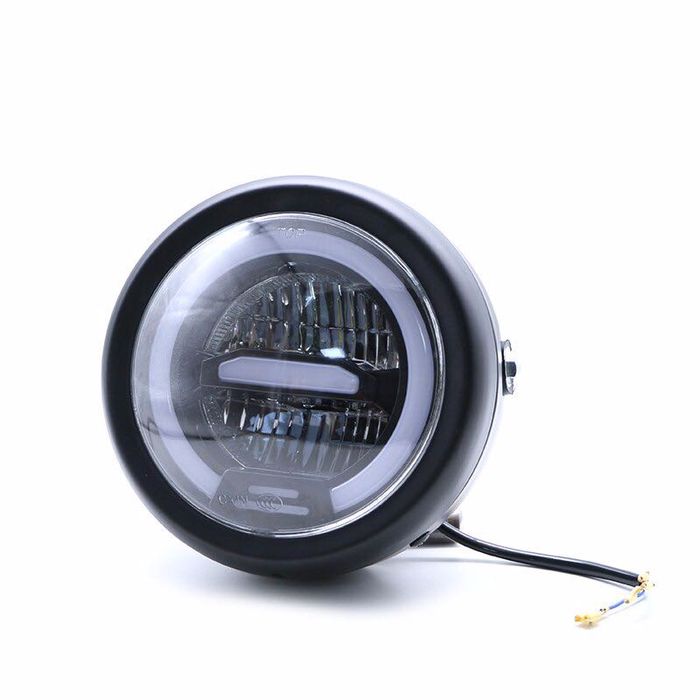 Far Moto Rotund 15cm DRL Led Cafe Race Bobber Naked Metal Custom A728