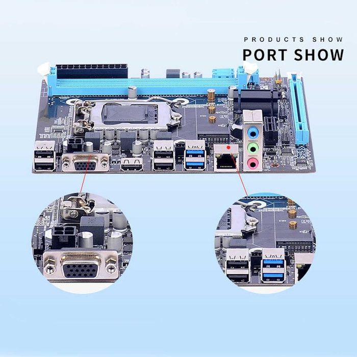 H81 дънна платка LGA1150 DDR3 M.2 NVMe HDMI mATX