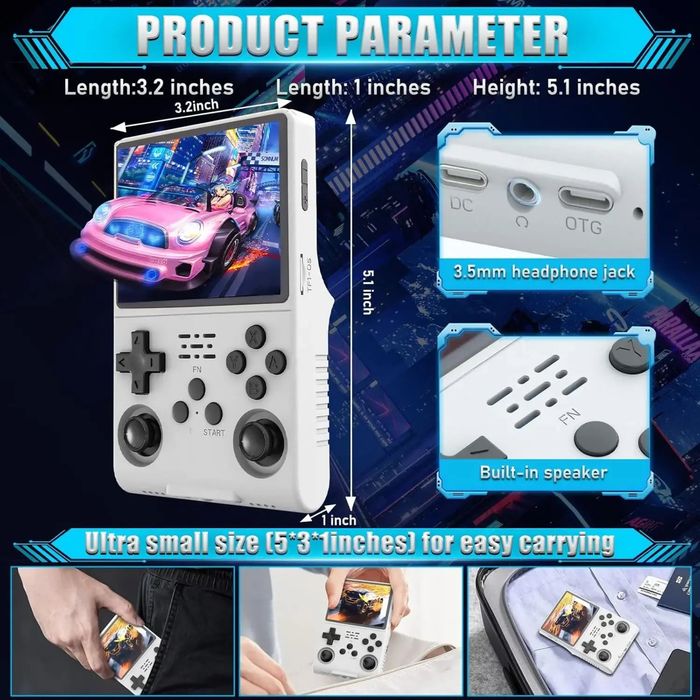 PALM GAMES R40S Pro ретро преносима игрова конзола