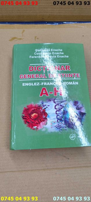 carte carti dictionar general de stiinte englez francez roman