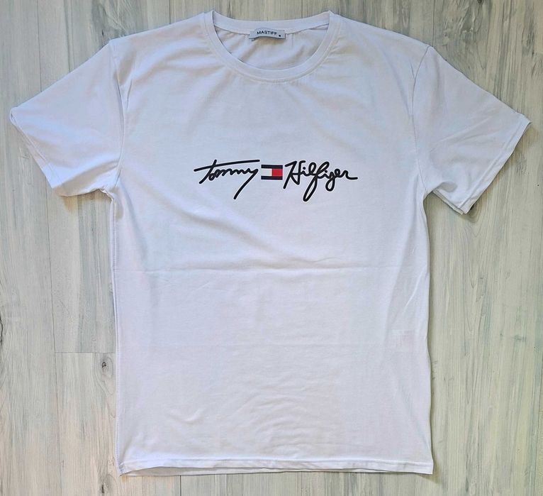 Мъжки Бели Памучни Тениски (S - 6XL)