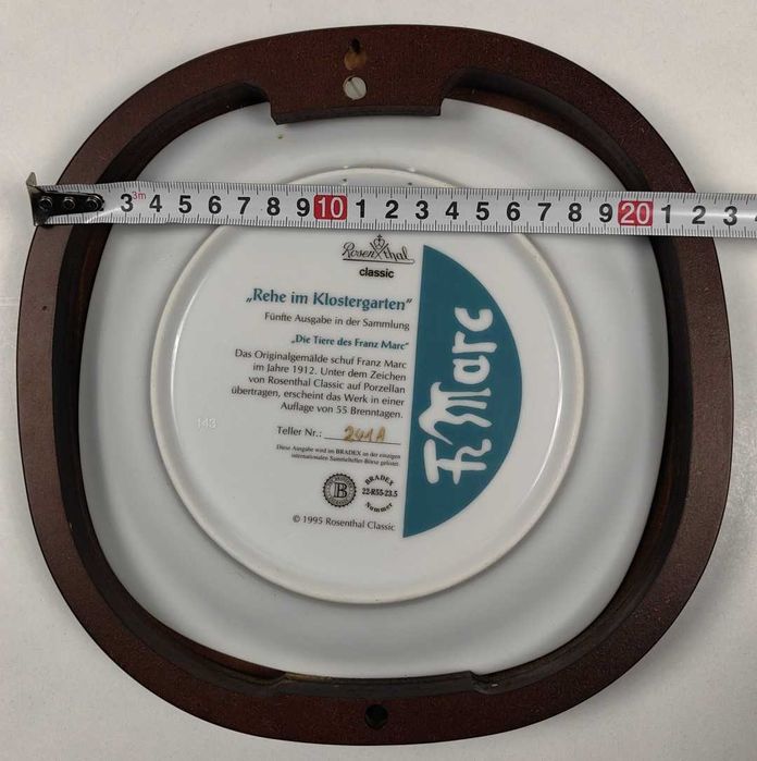 ЕЛЕН В... ROSENTHAL Порцеланова Чиния Картина Марк Брадекс