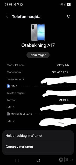 Samsung galaxy A17
