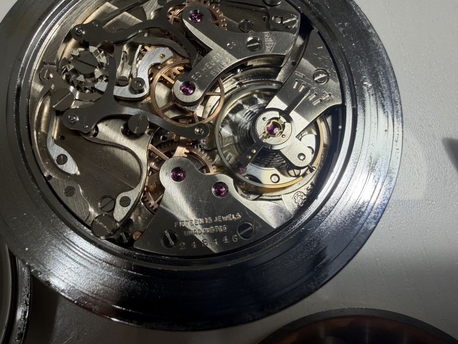 Cronometru HEUER Valjoux 57 Split Second rattrapante Ref. 550/22