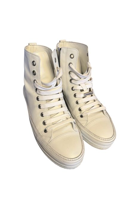 Ann Demeulemeester Adidasi Inalti din Piele  - Albi - 42