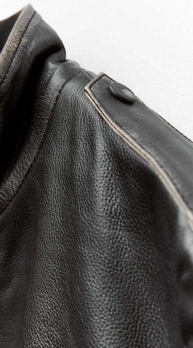 Geacă din piele naturală Zara