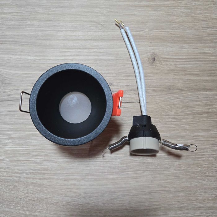 Spot modern îngropat negru 35 mm IP44