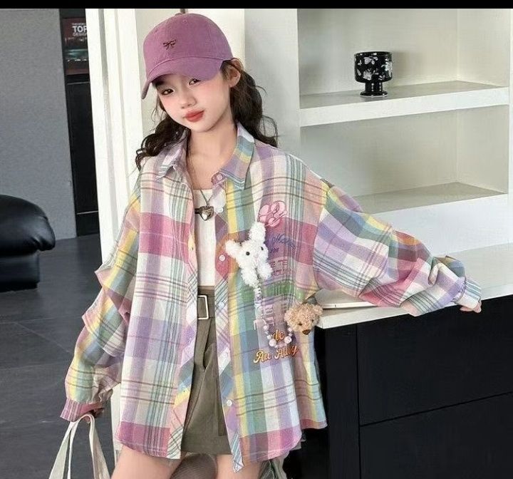 Детские рубашки для девочки 7-8 лет