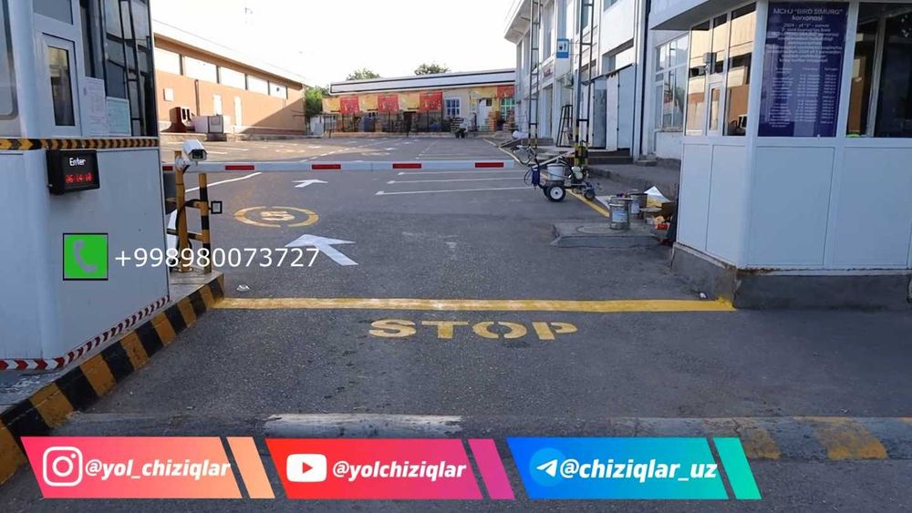 Дорожной разметки низкие цены, yo'l chiziqlar chizish