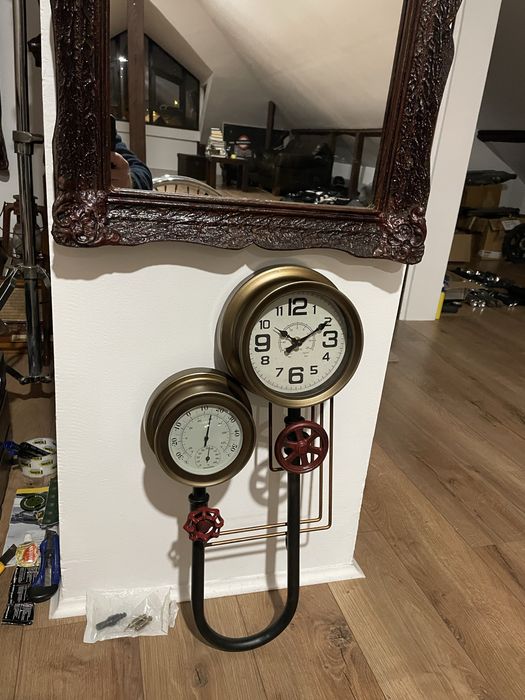 ceas  mare  decorativ  cu termometru