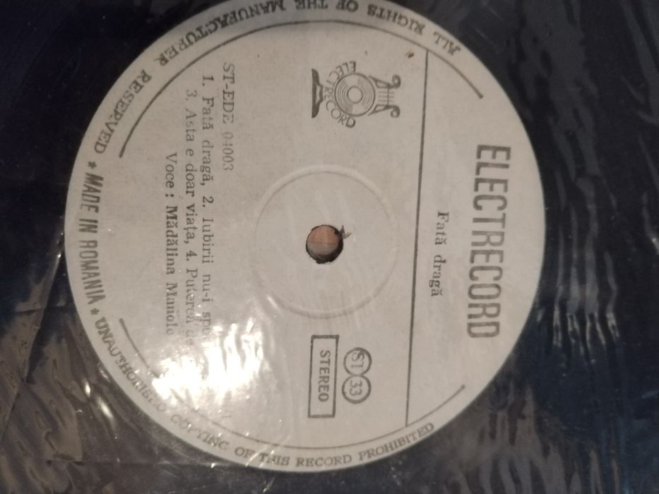 Vinyl Mădălina Manole album Fata Draga
