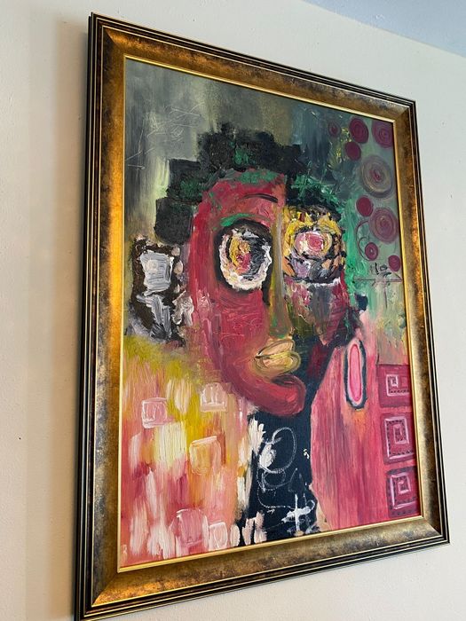 Tablou ulei pictura abstracta ulei pe pânză 70x50