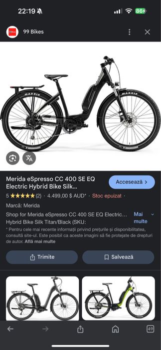 Bicicleta electrica Merida eSpresso CC sch cu cube, giant, scott trek