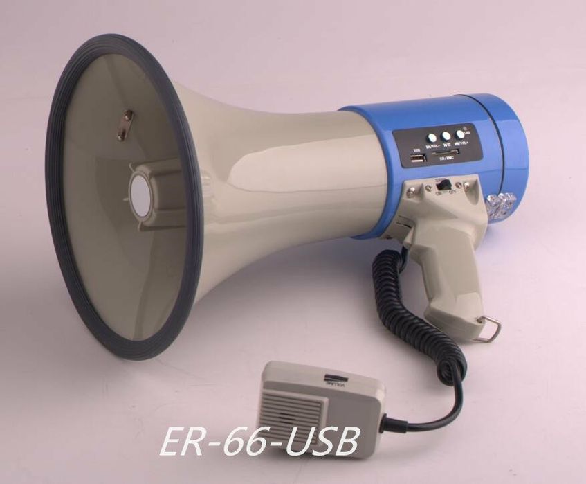 Рупор Громкоговоритель мегафон подключение устройств USB, SD Card, AUX