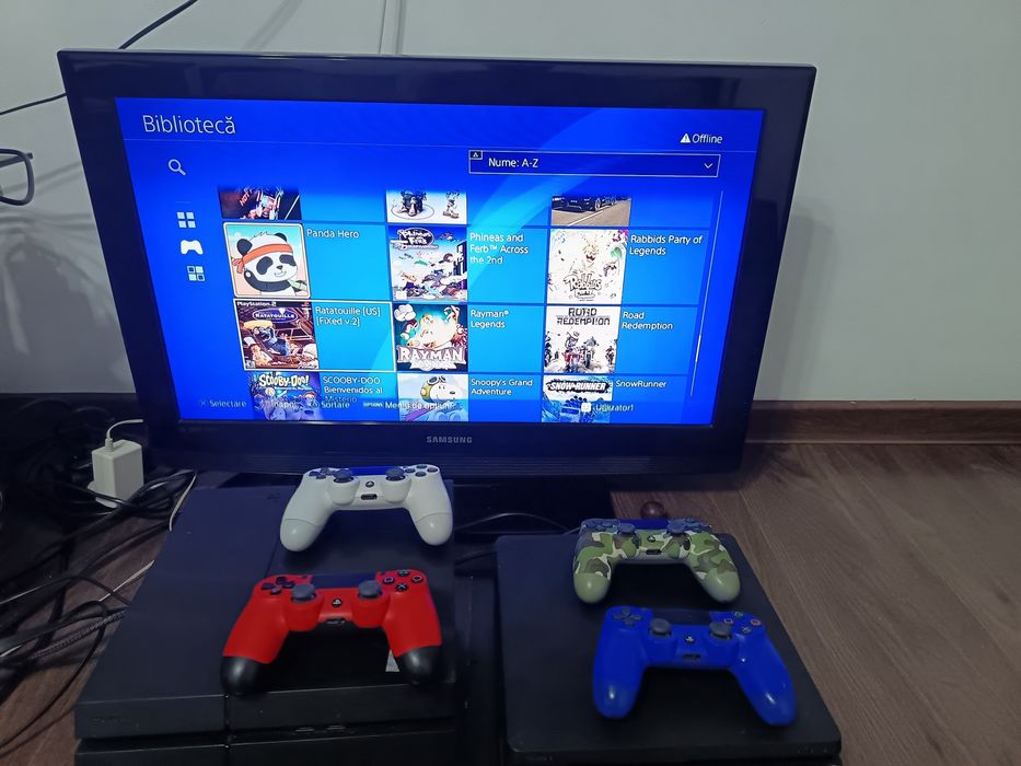 PlayStation 4/PS4 + 100 Jocuri (Orice Joc Gratis) ModaT FC26/GTA/NFS