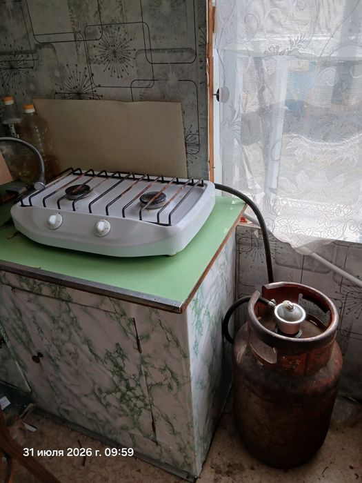 Газовый балон с плиткой