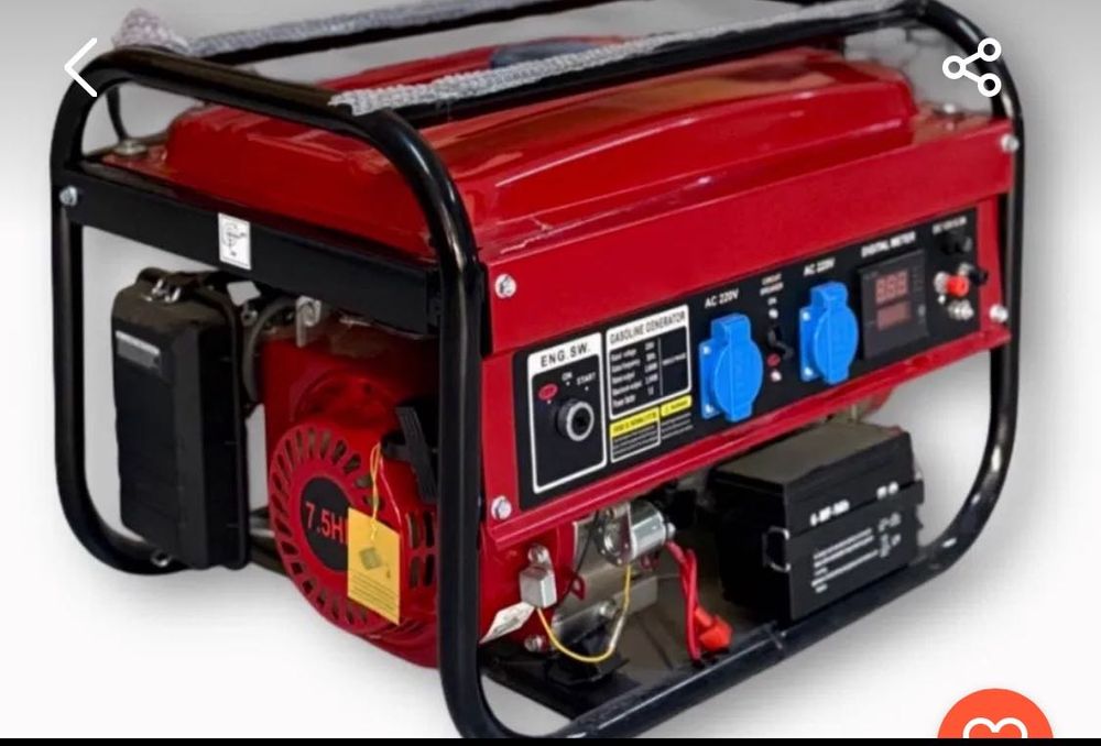 Генератор за ток 3,5 кв. бензинови нови