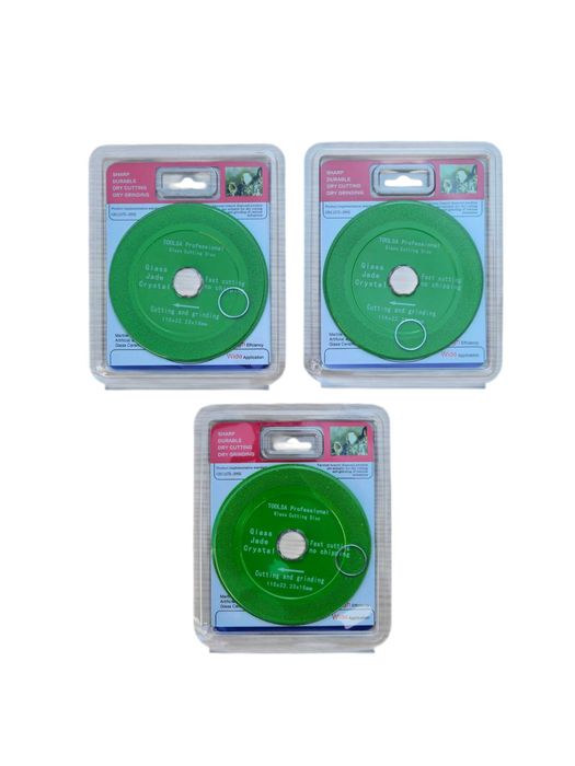 КОМБО СЕТ Диамантен диск за рязане на стъкло/керамика - 115мм - 3 броя